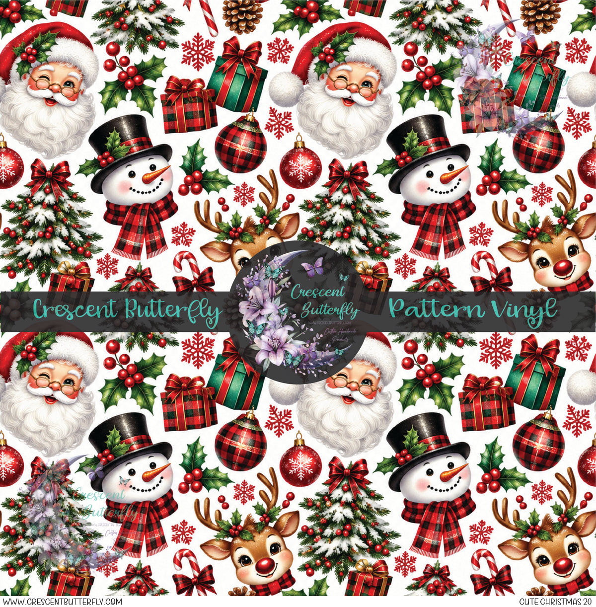 Cute Christmas 20 Printed Vinyl Sheet/Wrap