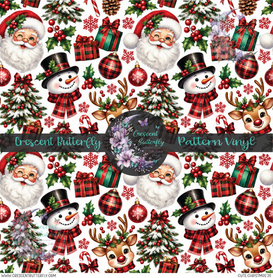 Cute Christmas 20 Printed Vinyl Sheet/Wrap