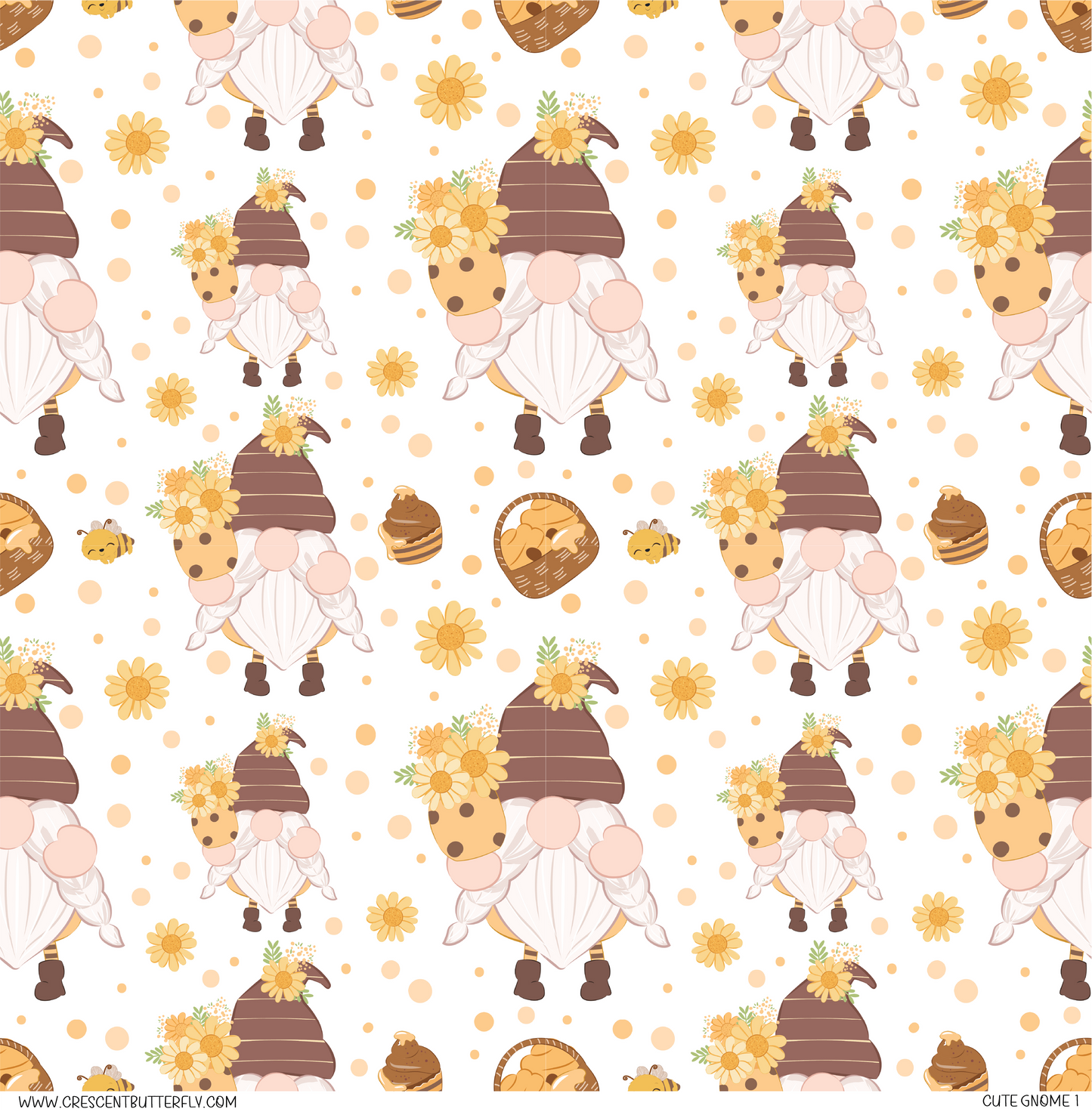 Cute Gnome 1 Pattern Vinyl Sheet/Wrap