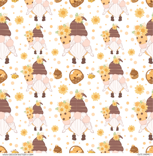 Cute Gnome 1 Pattern Vinyl Sheet/Wrap