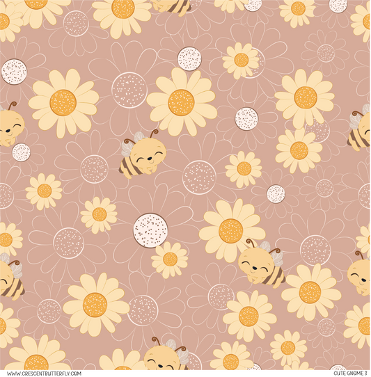 Cute Gnome 3 Pattern Vinyl Sheet/Wrap