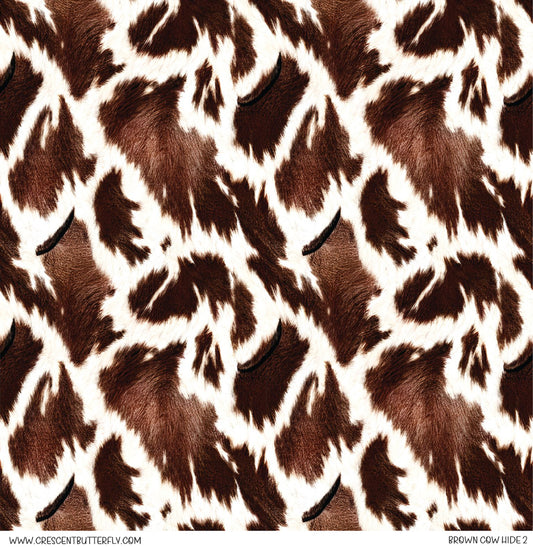 Brown Cowhide 2 Printed Vinyl Sheet/Wrap