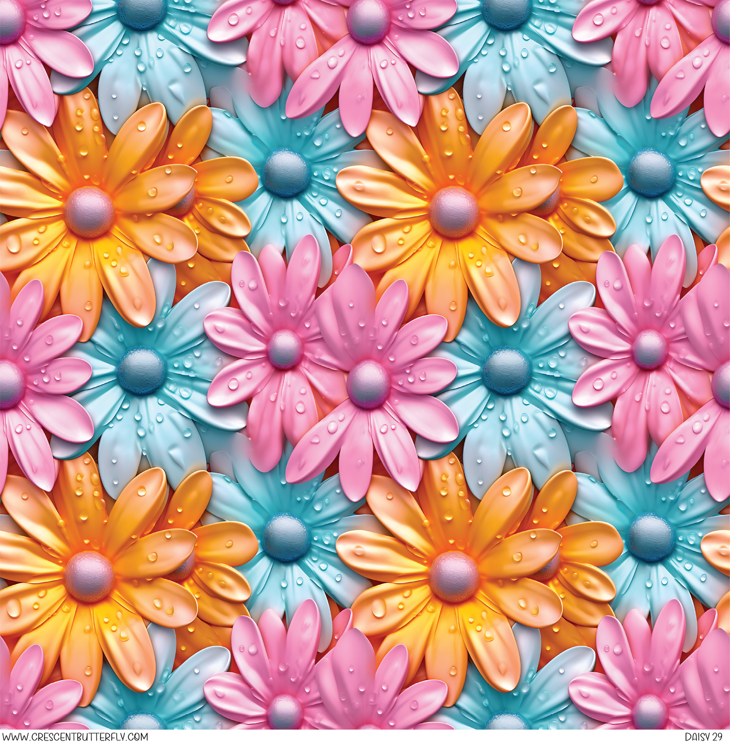 Daisy 29 Pattern Vinyl Sheet/Wrap