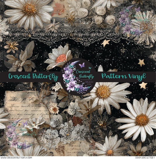 Daisy Love Letter 1 Printed Vinyl Sheet/Wrap