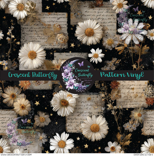 Daisy Love Letter 6 Printed Vinyl Sheet/Wrap
