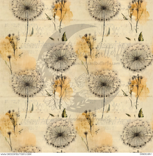 Dandelion 1 Printed Vinyl Sheet/Wrap