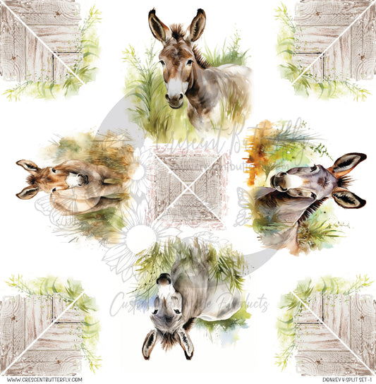 Donkey V-Split Set-1 Printed Vinyl Sheet/Wrap