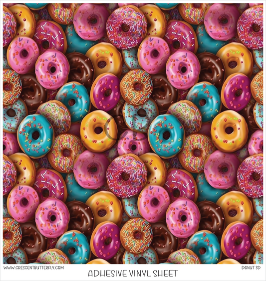 Donuts 3D Printed Vinyl Sheet/Wrap