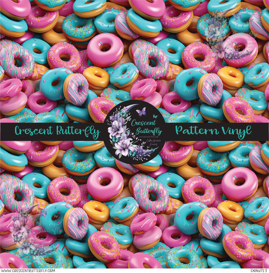 Donuts 3 Printed Vinyl Sheet/Wrap