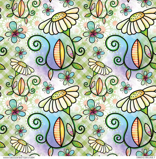 Doodle Collage 7 Printed Vinyl Sheet/Wrap