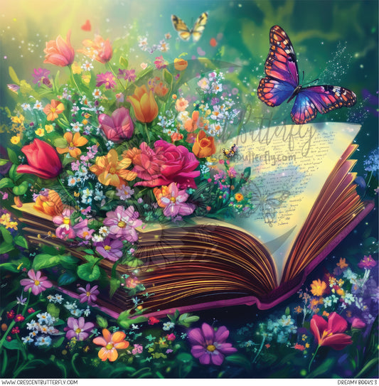 Dreamy Books 3 Printed Vinyl Sheet/Wrap