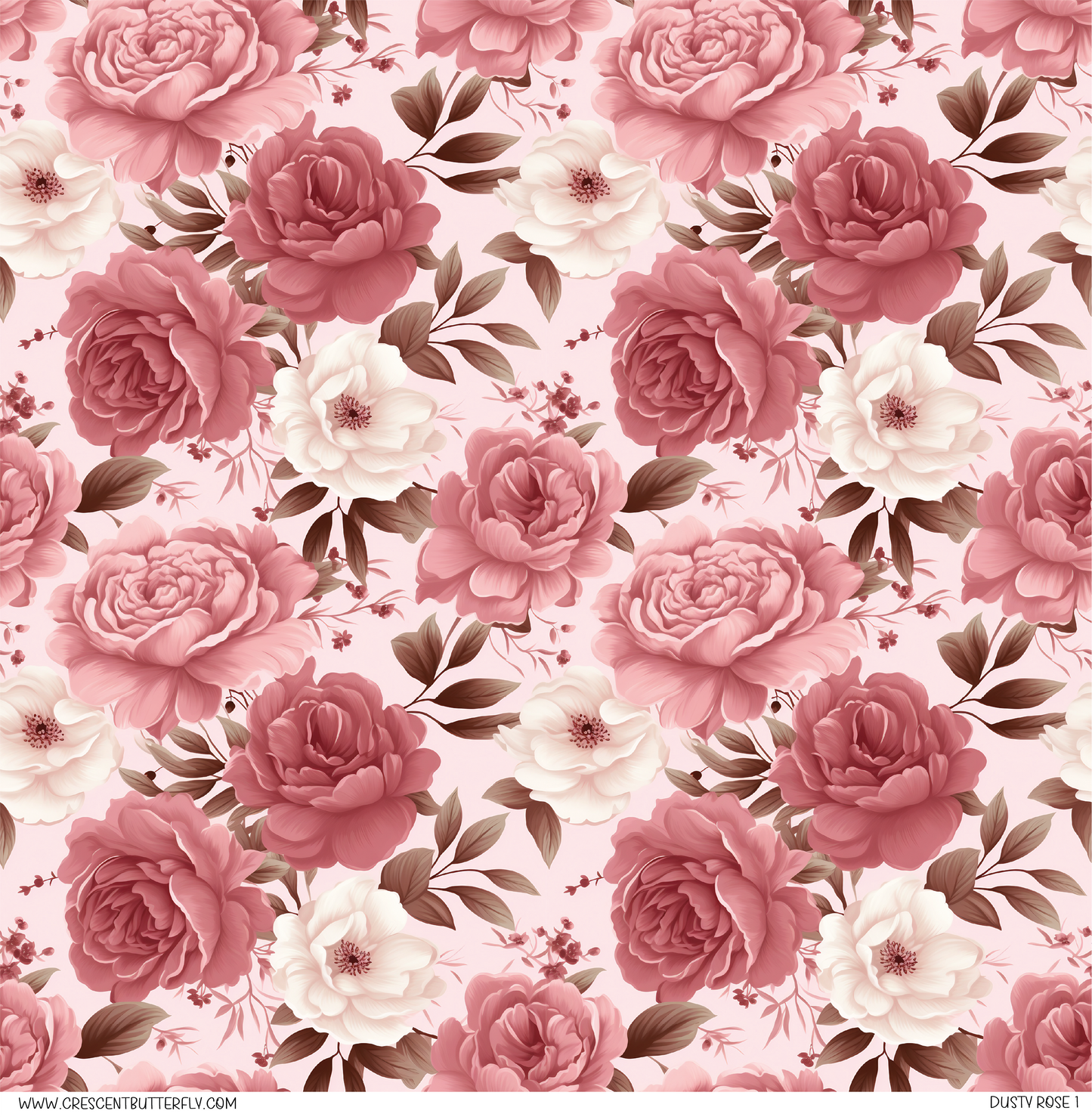 Dusty Rose 1 Pattern Vinyl Sheet/Wrap