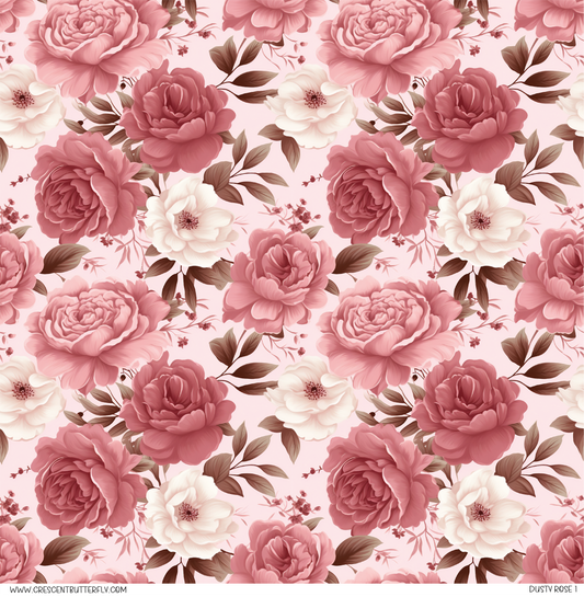 Dusty Rose 1 Pattern Vinyl Sheet/Wrap