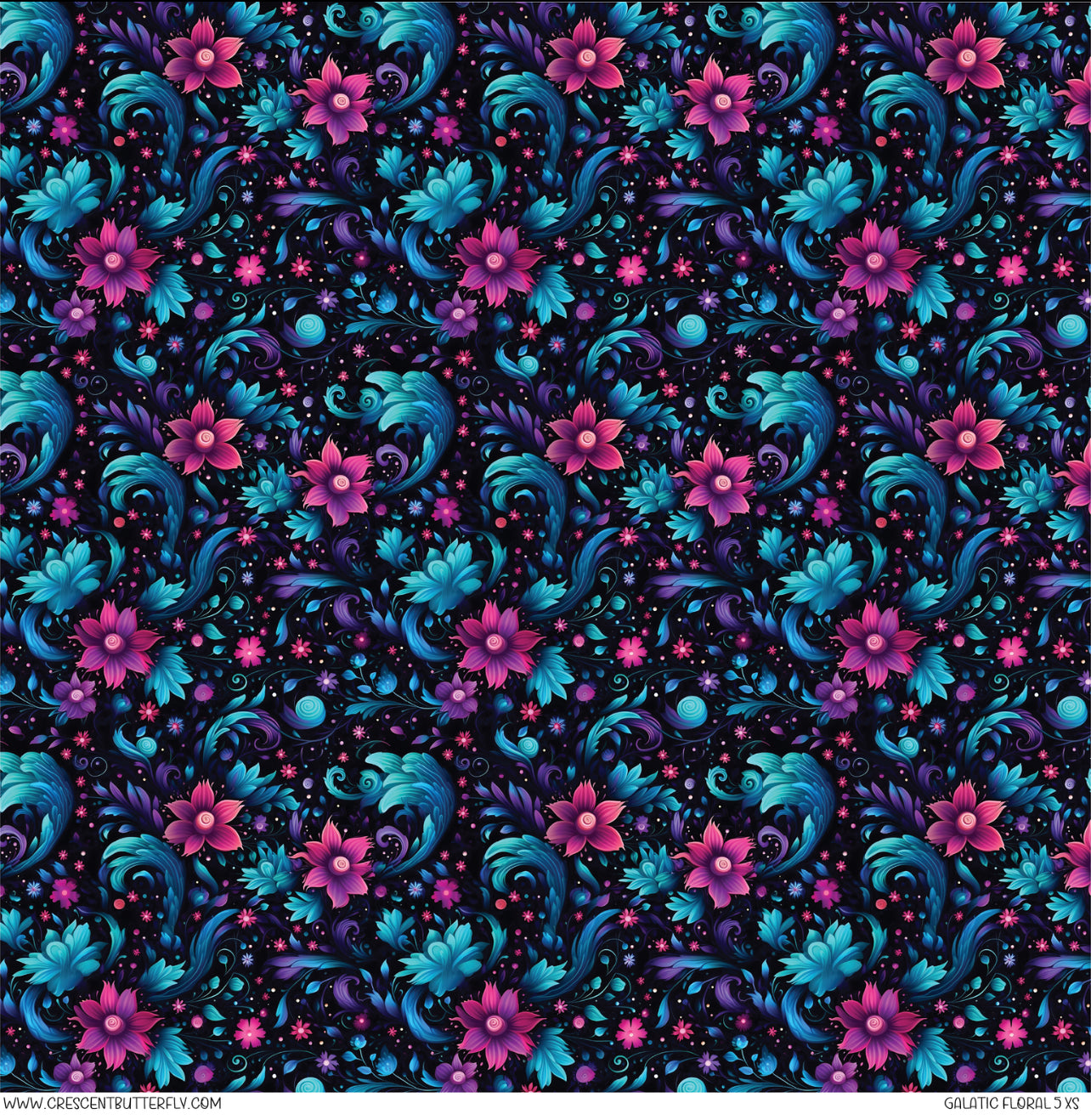 Galactic Floral 5 XS Pattern Vinyl Sheet/Wrap