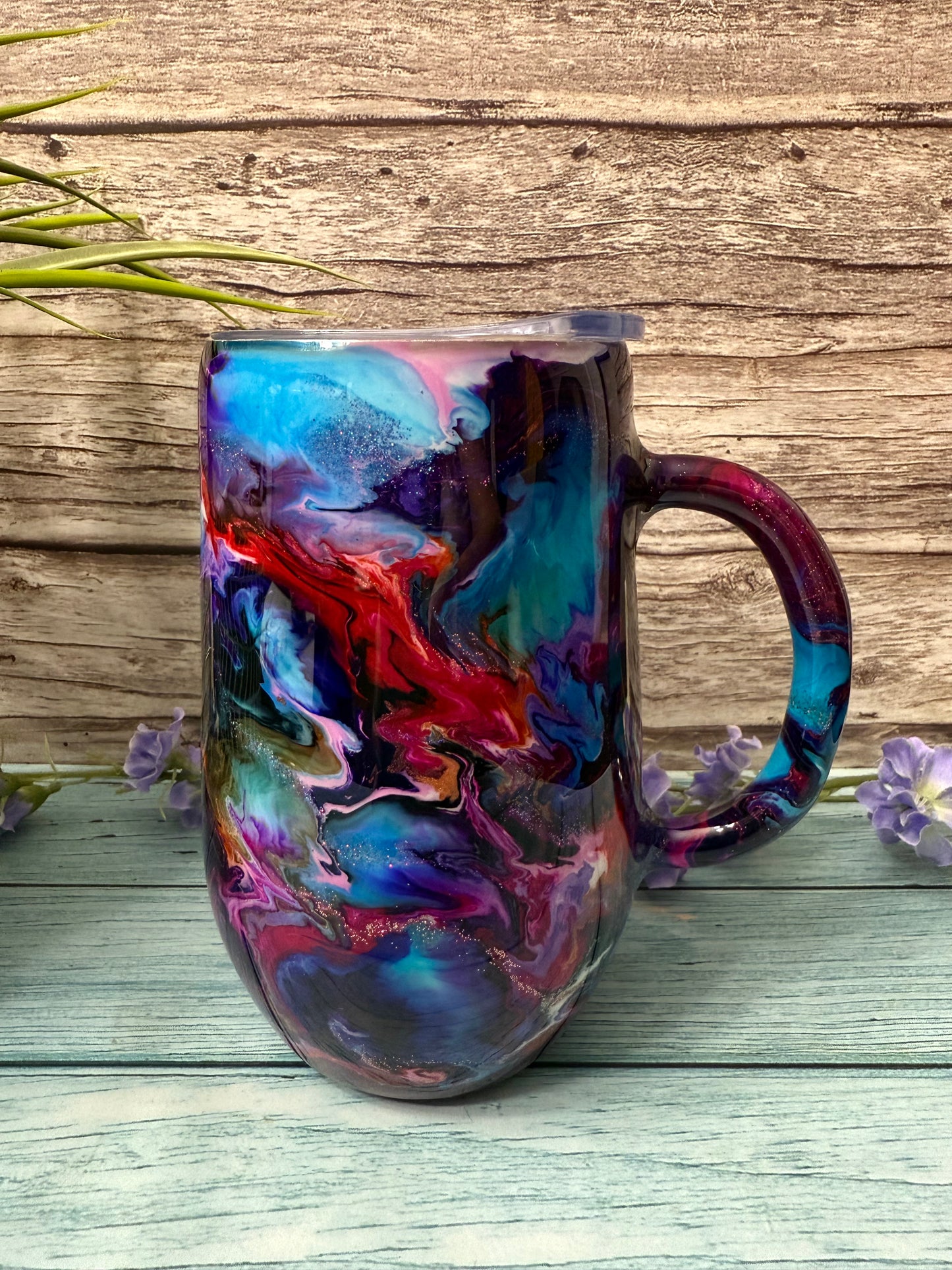 Hippie Vibes Handmade Custom Epoxy Tumbler