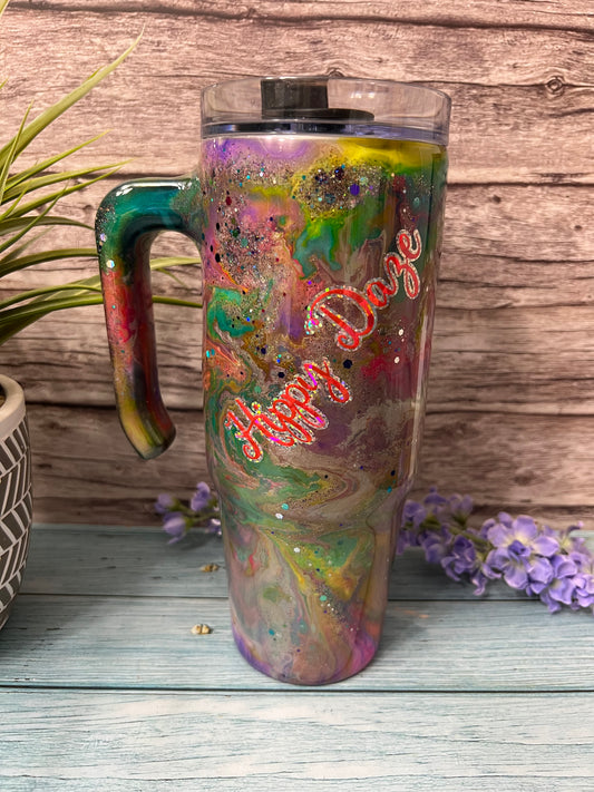 Hippy Daze Handmade Custom Epoxy Tumbler