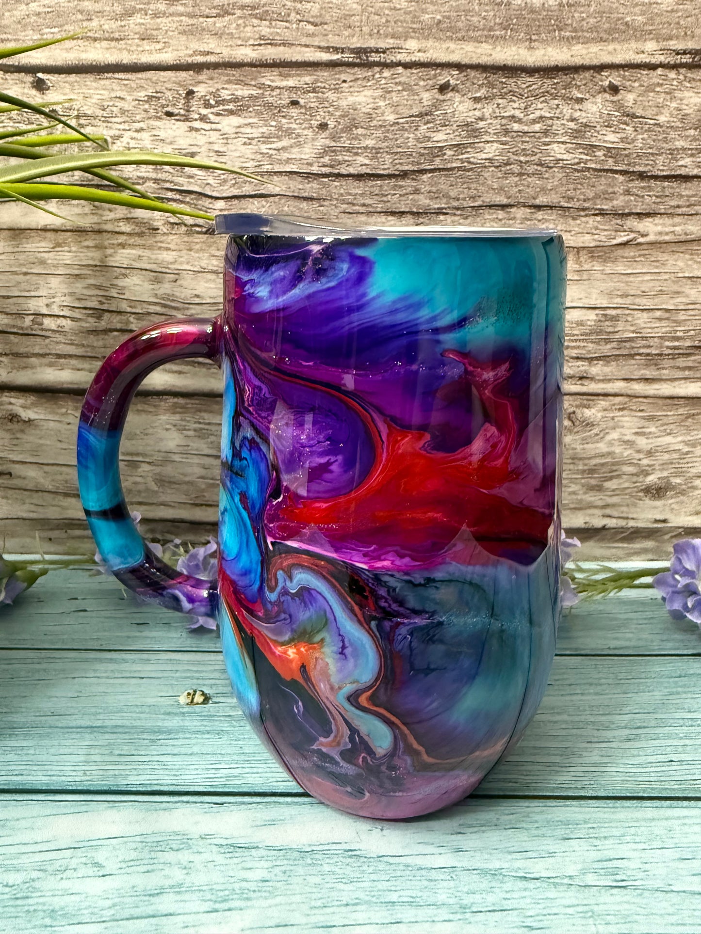 Hippie Vibes Handmade Custom Epoxy Tumbler