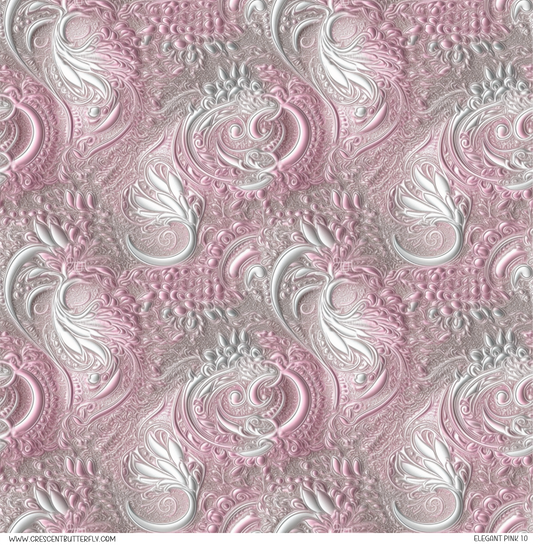 Elegant Pink 10 Pattern Vinyl Sheet/Wrap