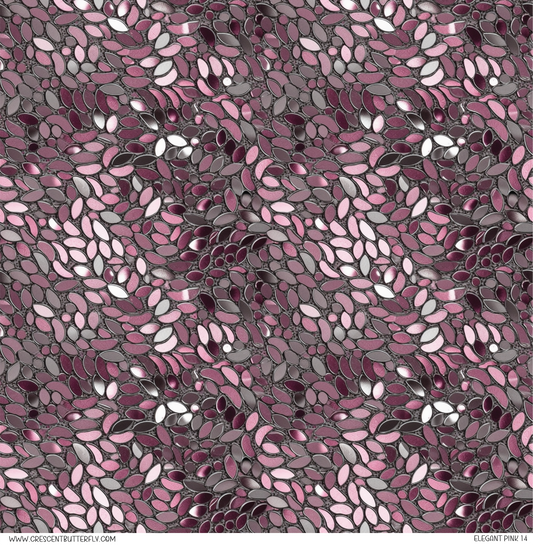 Elegant Pink 14 Pattern Vinyl Sheet/Wrap