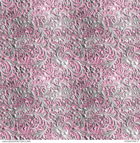 Elegant Pink 17 Pattern Vinyl Sheet/Wrap