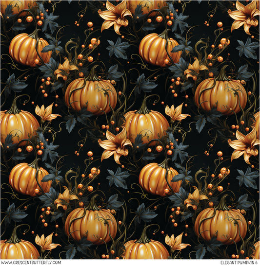 Elegant Pumpkin 6 Printed Vinyl Sheet/Wrap