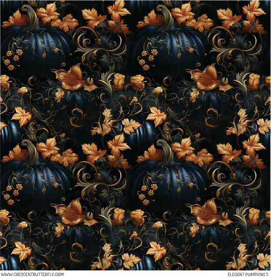 Elegant Pumpkins 5 Printed Vinyl Sheet/Wrap