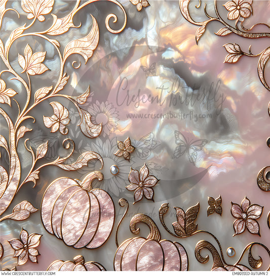 Embossed Autumn 2 Printed Vinyl Sheet/Wrap