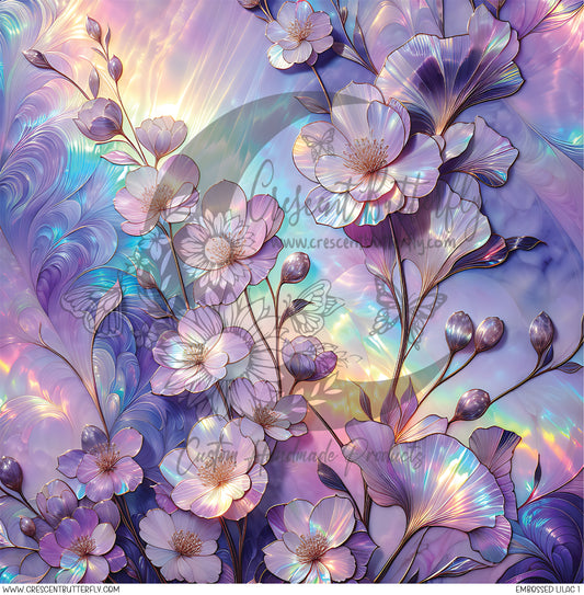 Embossed Lilac 1 Printed Vinyl Sheet/Wrap