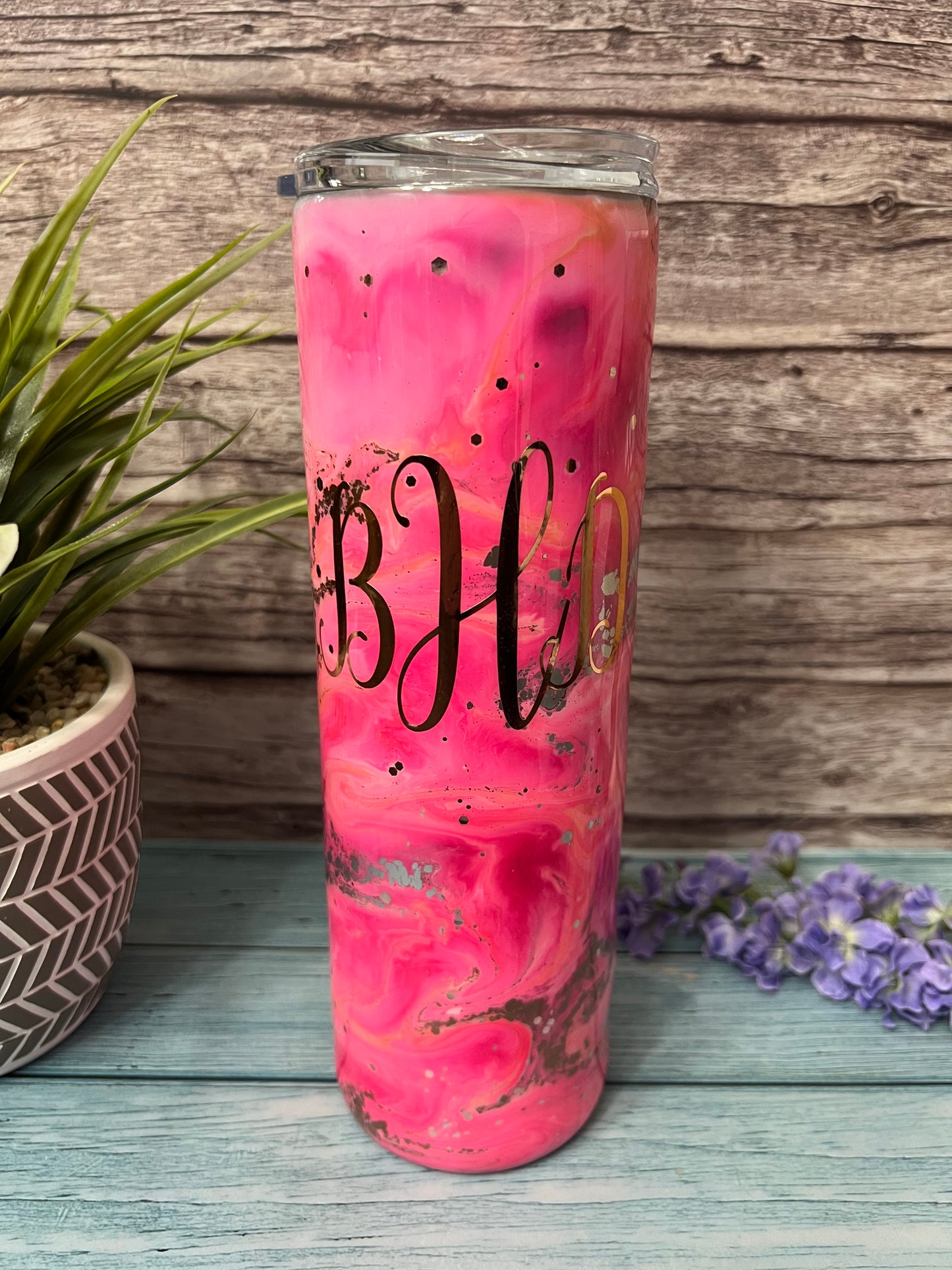 Cosmic Coral Handmade Custom Epoxy Tumbler