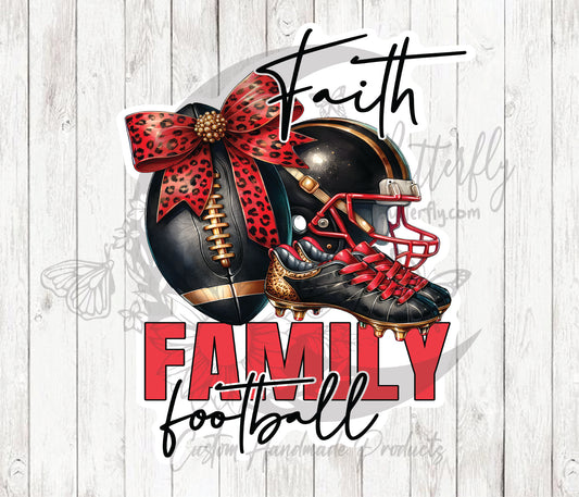 Faith Family Football 1 Sticker / Decal