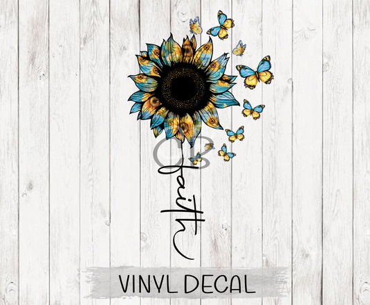 Faith Sunflower Decal