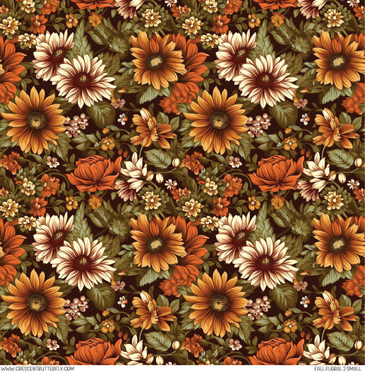 Fall Floral 2 Small Printed Vinyl Sheet-Tumbler Wrap