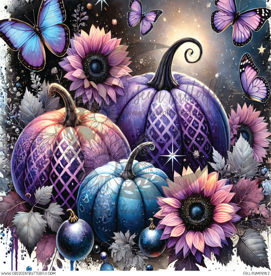 Fall Pumpkin 2 Printed Vinyl Sheet/Wrap
