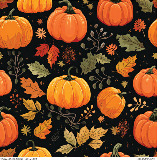 Fall Pumpkins 5 Vinyl Sheet/Wrap