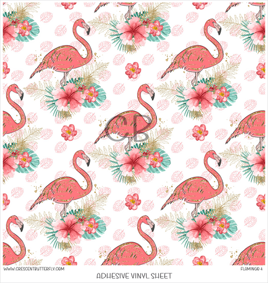 Flamingo 4 Printed Vinyl Sheet