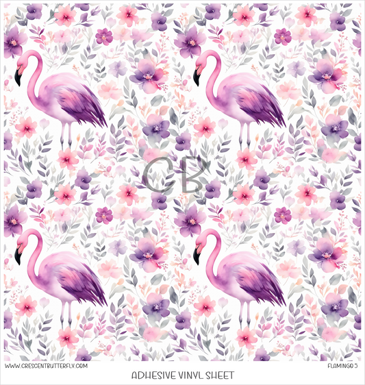 Flamingo 5 Printed Vinyl Sheet