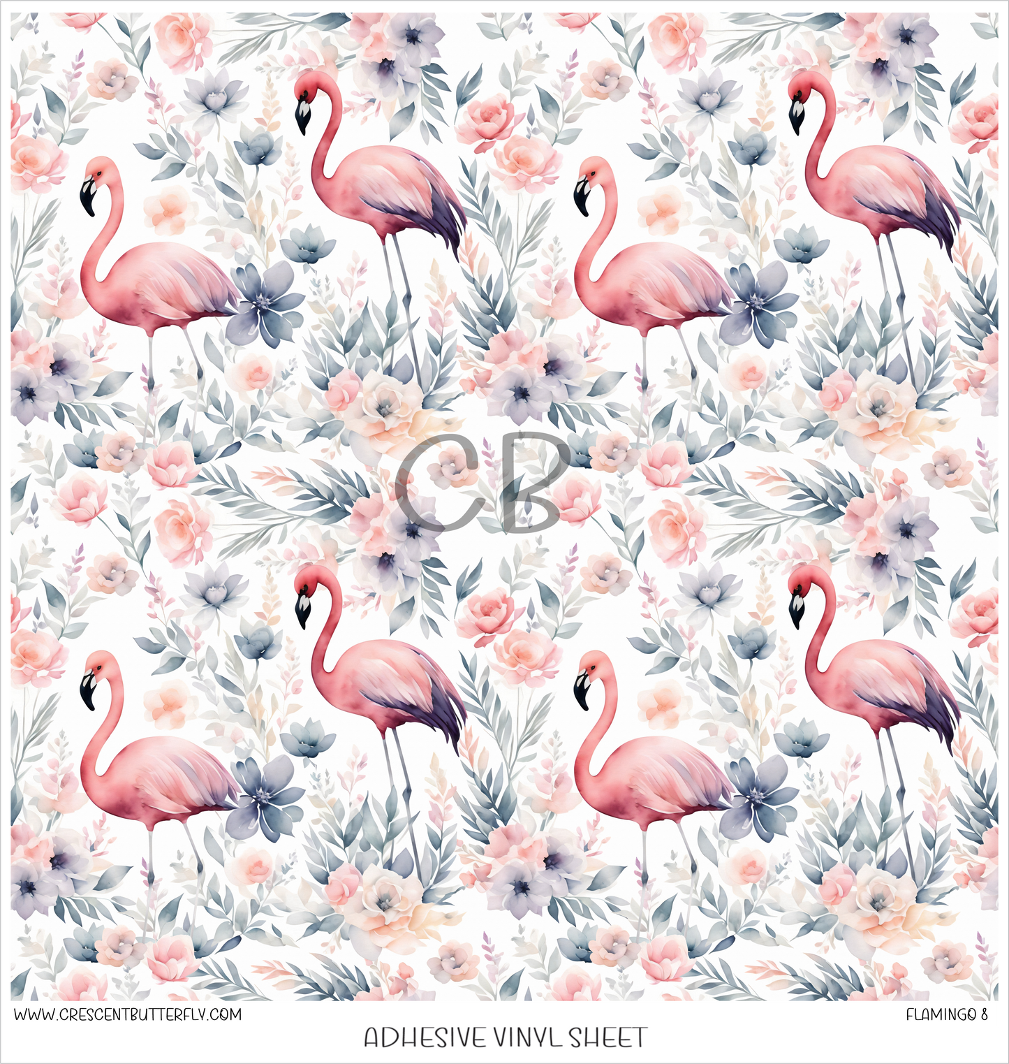 Flamingo 8 Printed Vinyl Sheet