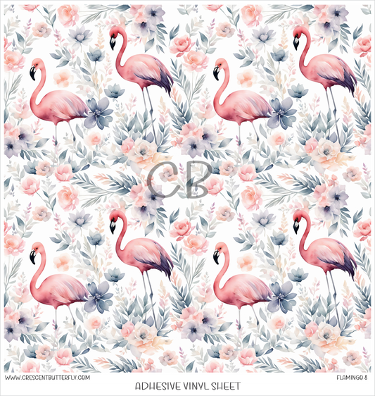 Flamingo 8 Printed Vinyl Sheet