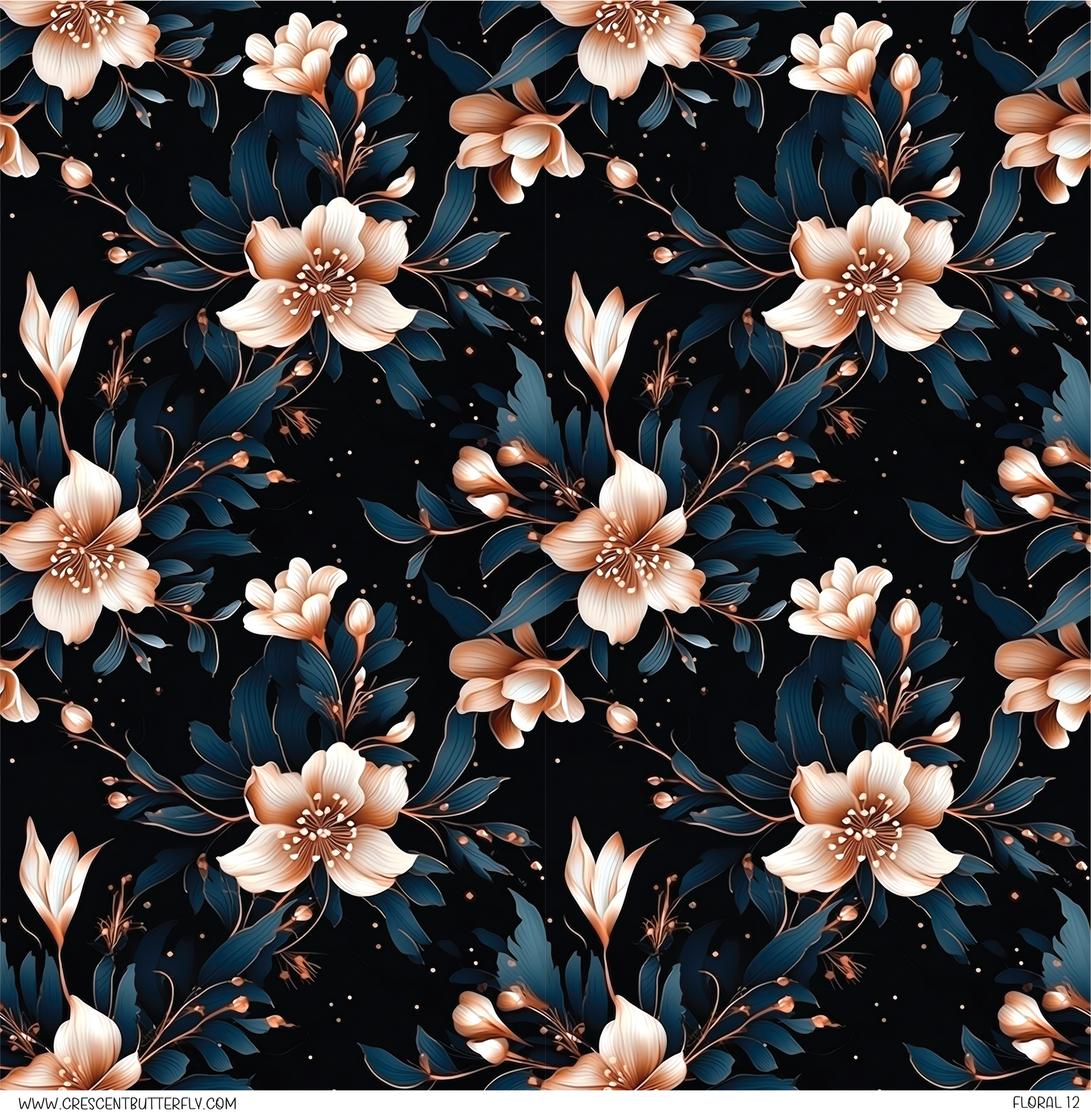 Floral 12 Vinyl Sheet/Wrap