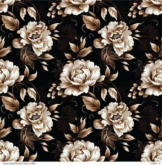 Floral 14 Vinyl Sheet/Wrap