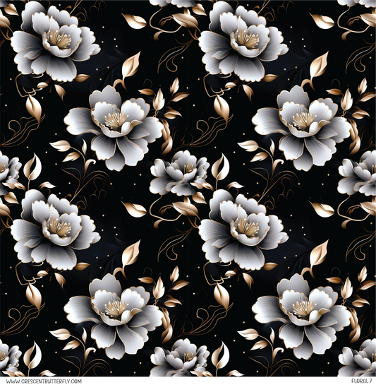 Floral 7 Vinyl Sheet/Wrap