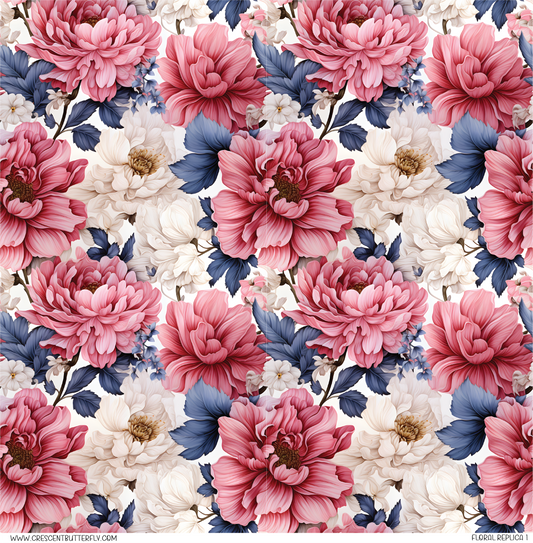 Floral Replica 1 Pattern Vinyl Sheet/Wrap