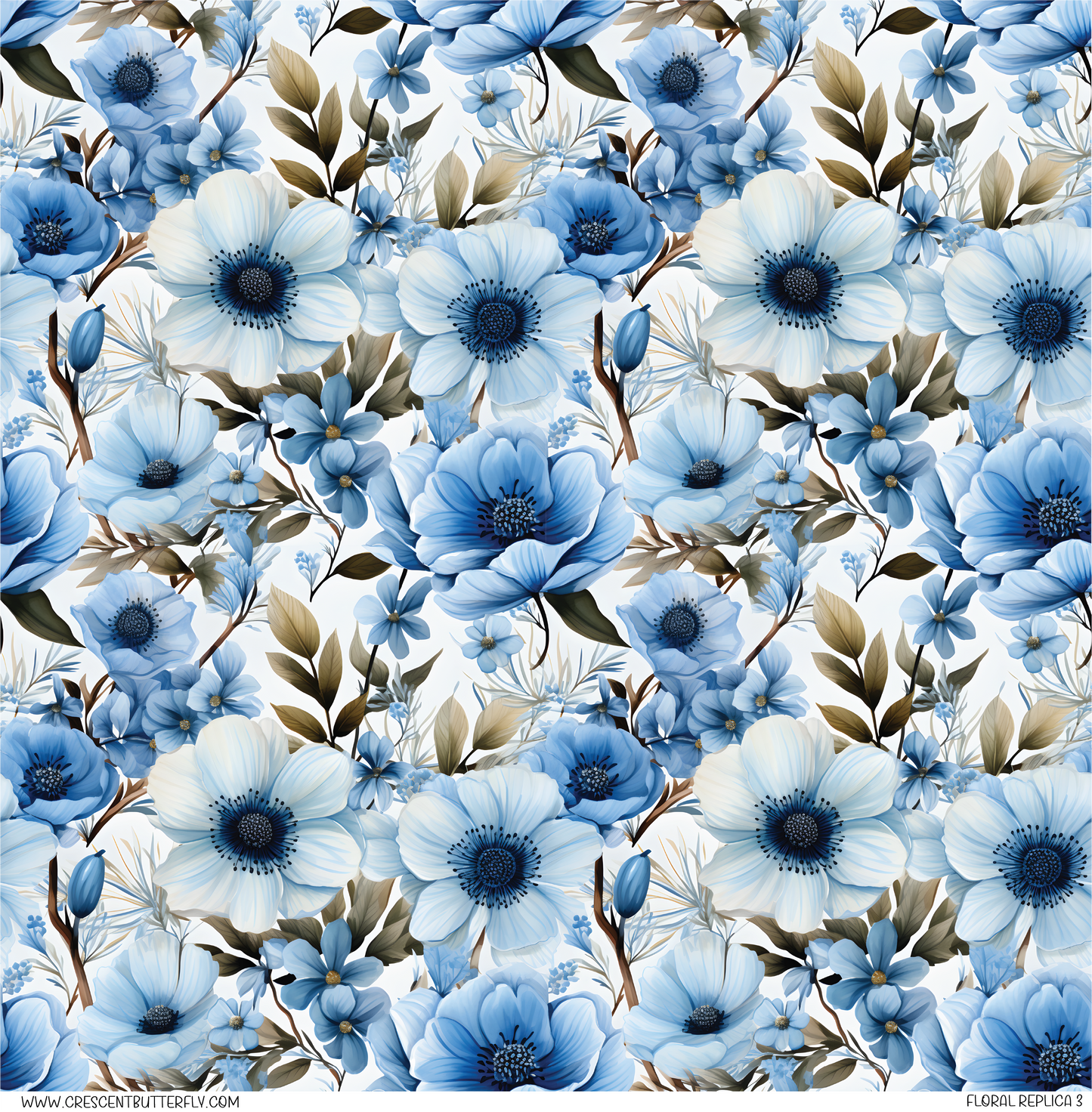 Floral Replica 3 Pattern Vinyl Sheet/Wrap