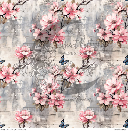 Flower Bloom 2 Printed Vinyl Sheet/Wrap