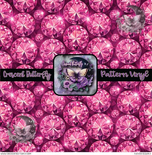 Fuchsia Sequin 3 Printed Vinyl Sheet/Wrap