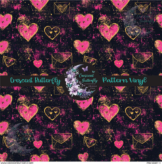 Pink Heart 11 Printed Vinyl Sheet/Wrap