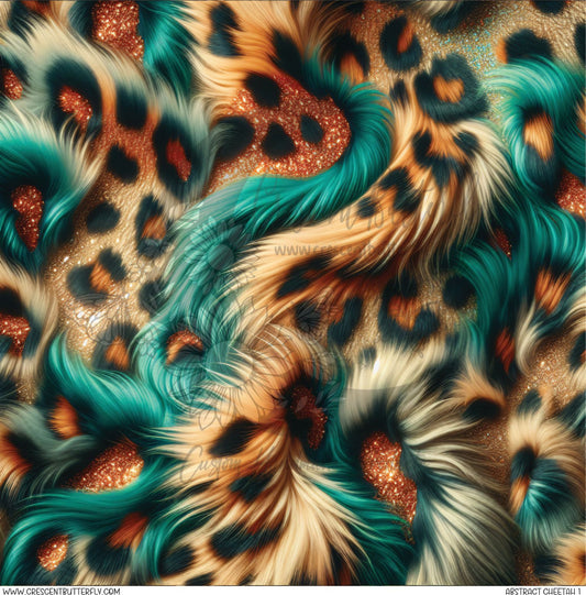 Abstract Cheetah 1 Printed Vinyl Sheet/Wrap