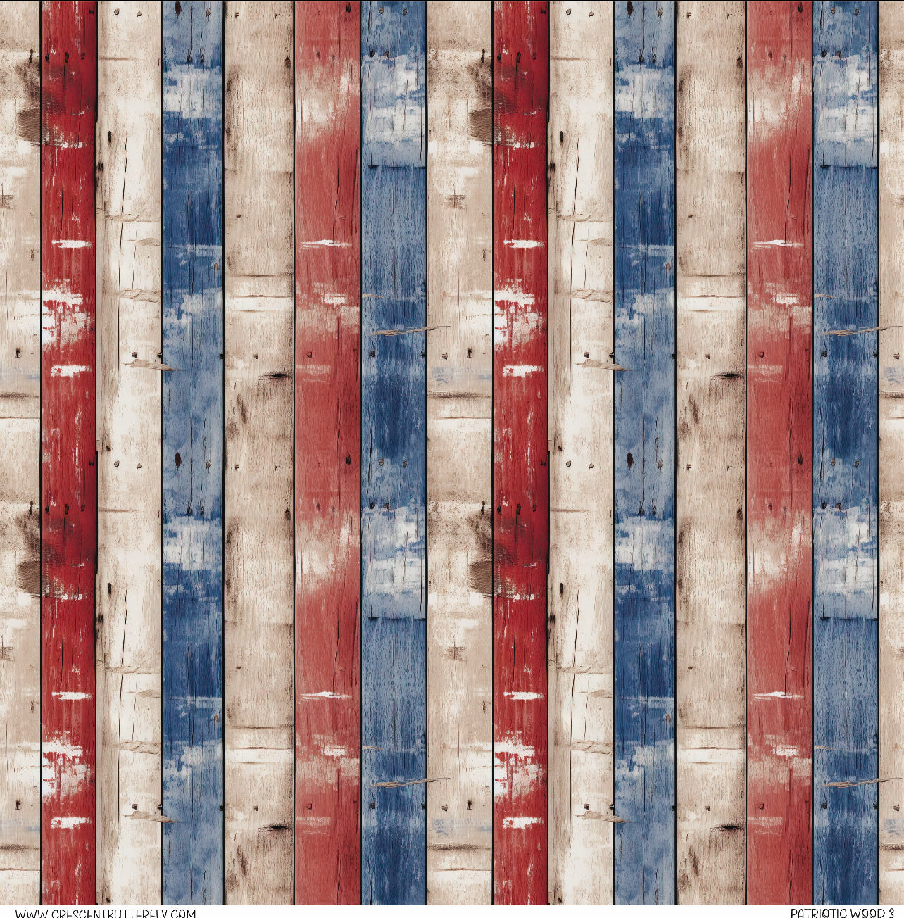 Patriotic Wood 3 Printed Vinyl Sheet/Wrap