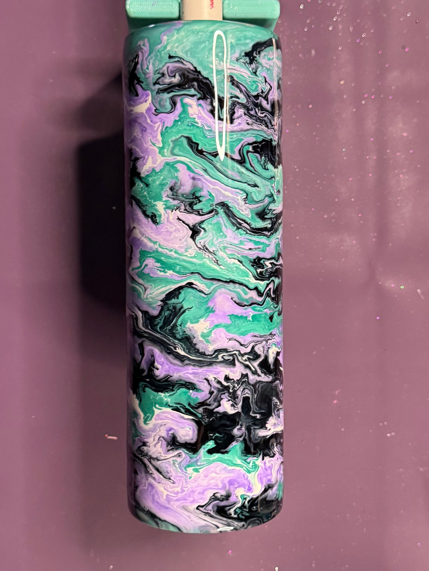 Calming Iris Handmade Custom Epoxy Tumbler