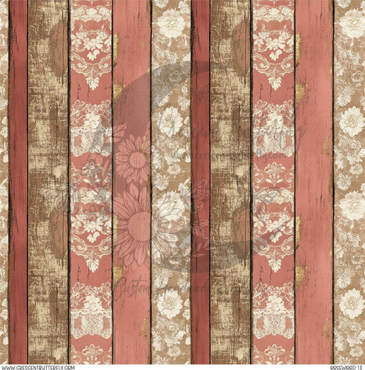 Rosewood 13 Printed Vinyl Sheet/Wrap